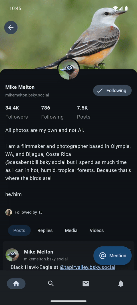 Offline mode animation